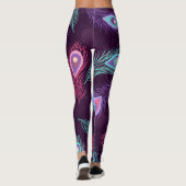 Peacock Feathers: Handgetekende . Leggings (Achterkant)