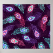 Peacock Feathers: Handgetekende . Poster (Voorkant)