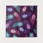 Peacock Feathers: Handgetekende . Wandkleed (Voorkant)