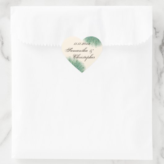  Peacock Feathers Hart Sticker (Tas)