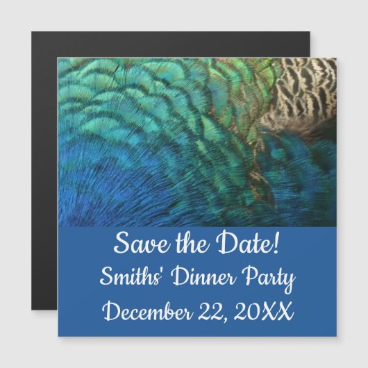 Peacock Feathers I Colorful Abstract Natuur Design (Voorkant / Achterkant)