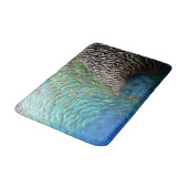Peacock Feathers I Colorful Abstract Natuur Design Badmat (Gekanteld)