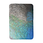 Peacock Feathers I Colorful Abstract Natuur Design Badmat (Voorkant Verticaal)
