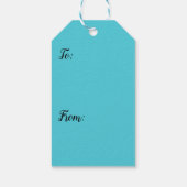 Peacock Feathers I Colorful Abstract Natuur Design Cadeaulabel (Achterkant)