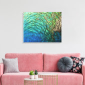 Peacock Feathers I Colorful Abstract Natuur Design Canvas Afdruk (Insitu (Woonkamer))