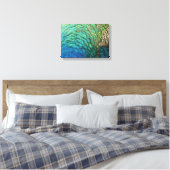 Peacock Feathers I Colorful Abstract Natuur Design Canvas Afdruk (Insitu (Slaapkamer))