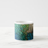 Peacock Feathers I Colorful Abstract Natuur Design Espresso Kop (Voorkant)