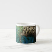 Peacock Feathers I Colorful Abstract Natuur Design Espresso Kop (Voorkant rechts)