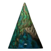 Peacock Feathers I Colorful Abstract Natuur Design Feesthoedjes (Rechts)