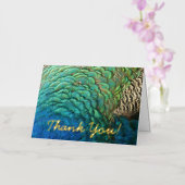 Peacock Feathers I Colorful Abstract Natuur Design Folie Wenskaart (Orchidee)