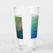 Peacock Feathers I Colorful Abstract Natuur Design Glas (Links)