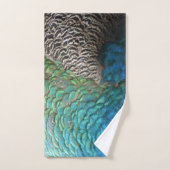Peacock Feathers I Colorful Abstract Natuur Design Handdoek (Handdoek)