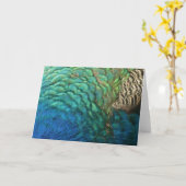 Peacock Feathers I Colorful Abstract Natuur Design Kaart (Gele Bloem)