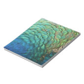 Peacock Feathers I Colorful Abstract Natuur Design Notitieblok (Linkerzijde)