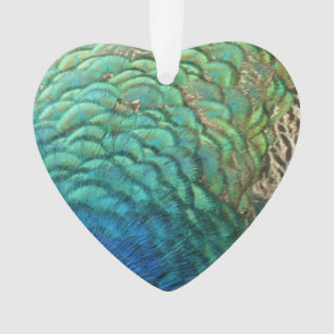 Peacock Feathers I Colorful Abstract Natuur Design Ornament