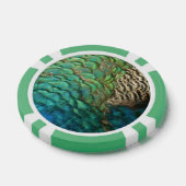Peacock Feathers I Colorful Abstract Natuur Design Poker Chips (Enkel)