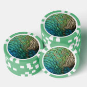 Peacock Feathers I Colorful Abstract Natuur Design Poker Chips (Opstapeling)