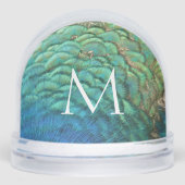 Peacock Feathers I Colorful Abstract Natuur Design Sneeuwbol (Voorkant)