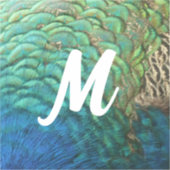 Peacock Feathers I Colorful Abstract Natuur Design Sticker (Voorkant)