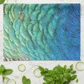 Peacock Feathers I Colorful Abstract Natuur Design Theedoek (Gevouwen)