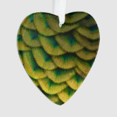 Peacock Feathers II Colorful Natuur Ornament (voorkant)