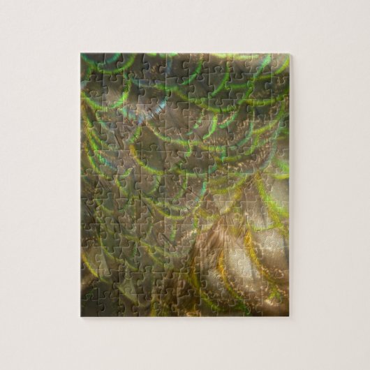 Peacock Feathers III (Vrouw) Subtle Natuur Design Legpuzzel (Verticaal)