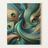 Peacock Feathers in Abstract Flow Planner (Achterkant)