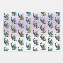 Peacock Feathers Inpakpapier Vel