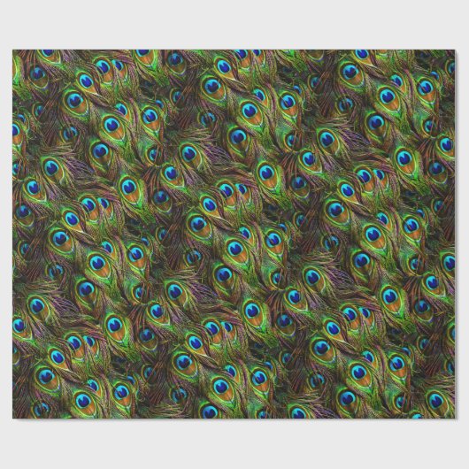 Peacock Feathers Invasion Cadeaupapier (Vlak)