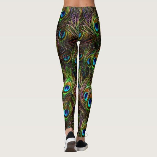 Peacock Feathers Invasion Leggings (Achterkant)