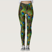 Peacock Feathers Invasion Leggings (Voorkant)