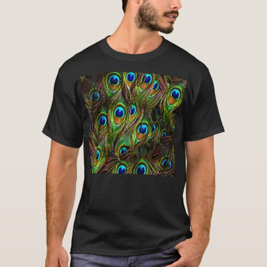 Peacock Feathers Invasion T-shirt (Voorkant)