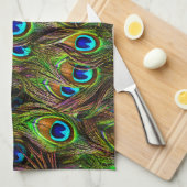 Peacock Feathers Invasion Theedoek (Quarter Fold)