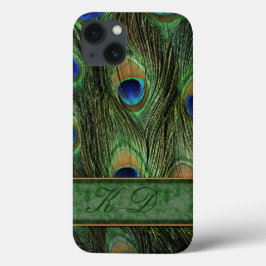 Peacock Feathers iPhone 6 Hoesje Monogram