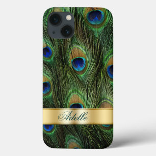 Peacock Feathers iPhone 6 Monogram Hoesje