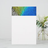 Peacock Feathers IV Kleurrijke Abstracte Natuur Briefpapier (Staand voorkant)