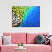 Peacock Feathers IV Kleurrijke Abstracte Natuur Canvas Afdruk (Insitu (Woonkamer))