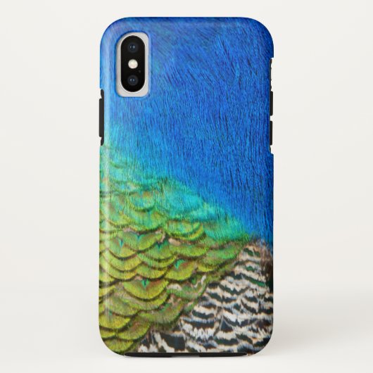 Peacock Feathers IV Kleurrijke Abstracte Natuur Case-Mate iPhone Case (Achterkant)