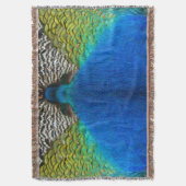 Peacock Feathers IV Kleurrijke Abstracte Natuur Deken (Voorkant Verticaal)