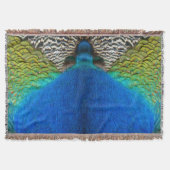 Peacock Feathers IV Kleurrijke Abstracte Natuur Deken (Voorkant)