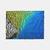 Peacock Feathers IV Kleurrijke Abstracte Natuur Fleece Deken (Voorkant (Horizontaal))