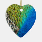 Peacock Feathers IV Kleurrijke Abstracte Natuur Keramisch Ornament (Rechts)