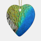 Peacock Feathers IV Kleurrijke Abstracte Natuur Keramisch Ornament (Links)