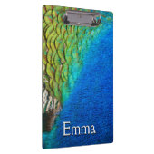 Peacock Feathers IV Kleurrijke Abstracte Natuur Klembord (Rechts)