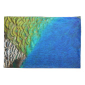 Peacock Feathers IV Kleurrijke Abstracte Natuur Kussensloop (Achterkant)