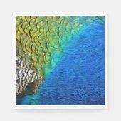 Peacock Feathers IV Kleurrijke Abstracte Natuur Servet (Voorkant)