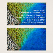 Peacock Feathers IV Kleurrijke Abstracte Natuur Visitekaartje (Voorkant /achterkant)