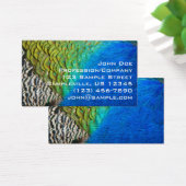 Peacock Feathers IV Kleurrijke Abstracte Natuur Visitekaartje (Bureau)