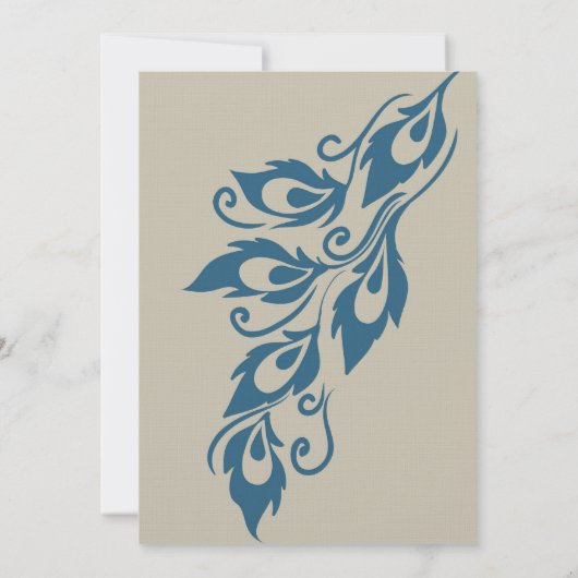 Peacock Feathers Kaart (Achterkant)