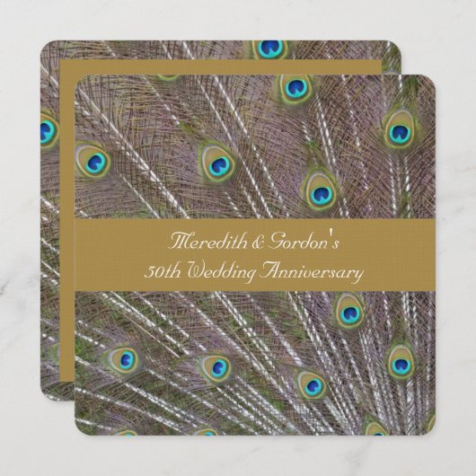 Peacock Feathers Kaart (Voorkant / Achterkant)